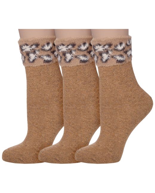 Hobby Line Комплект носков женских 3-7807 коричневых