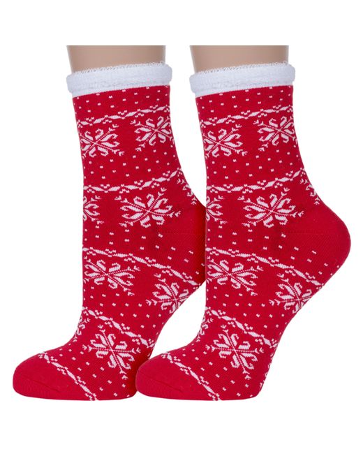 Красная Ветка Комплект носков женских 2-С-6МЖ красных белых
