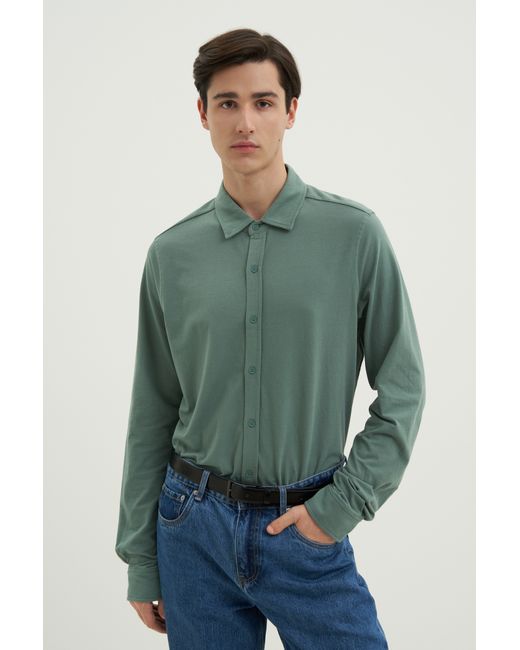 Finn Flare Рубашка мужская зеленая