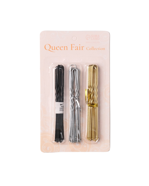 Queen Fair Шпильки для волос набор 30 шт 8 см 3 цвета