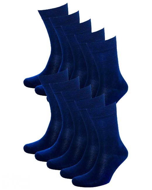 Status Комплект носков мужских Классические из хлопка 10 пар синих