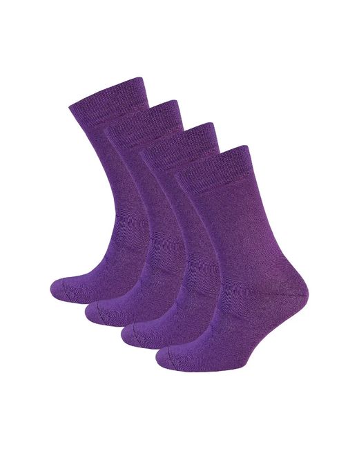Status Комплект носков мужских Классические из хлопка фиолетовых 4 пары