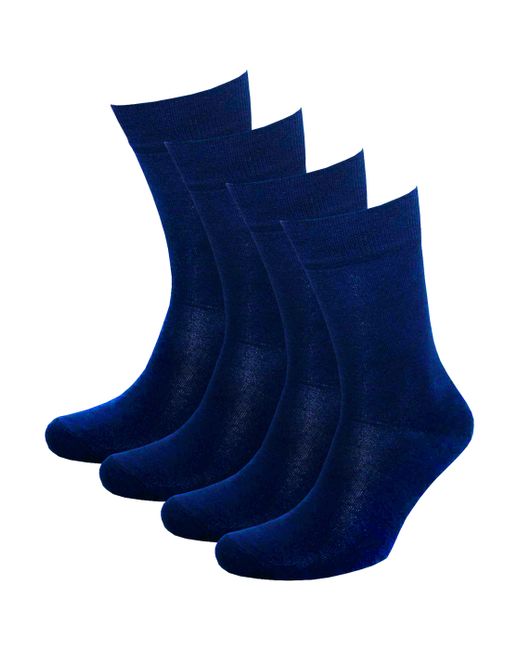 Status Комплект носков мужских Классические из хлопка синих 4 пары