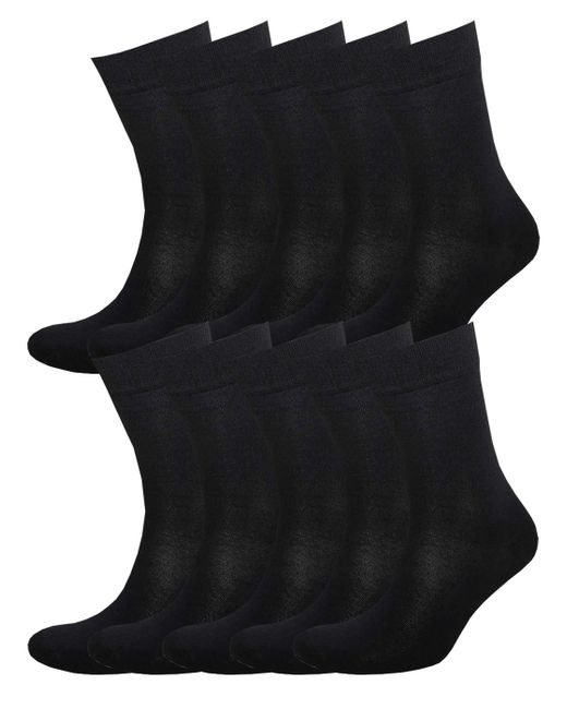 Status Комплект носков мужских Классические из хлопка 10 пар черных