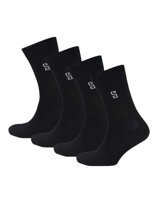 Status Комплект носков мужских Классические из хлопка черных 4 пары