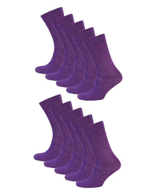 Status Комплект носков мужских Классические из хлопка 10 пар фиолетовых