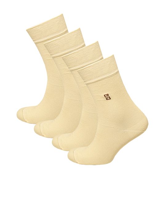 Status Комплект носков мужских Классические из хлопка бежевых 4 пары