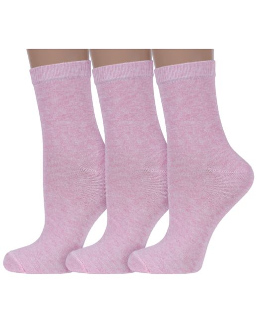 Борисоглебский трикотаж Комплект носков женских 3-6С49 розовых