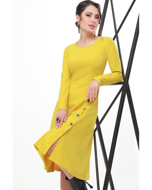 DSTrend Платье Главное вдохновение желтое