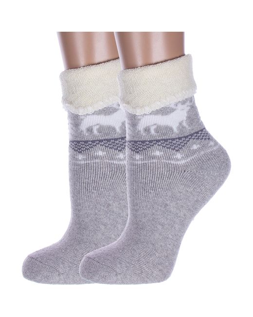 Hobby Line Комплект носков женских 2-Нжа6170 серых 2 пары