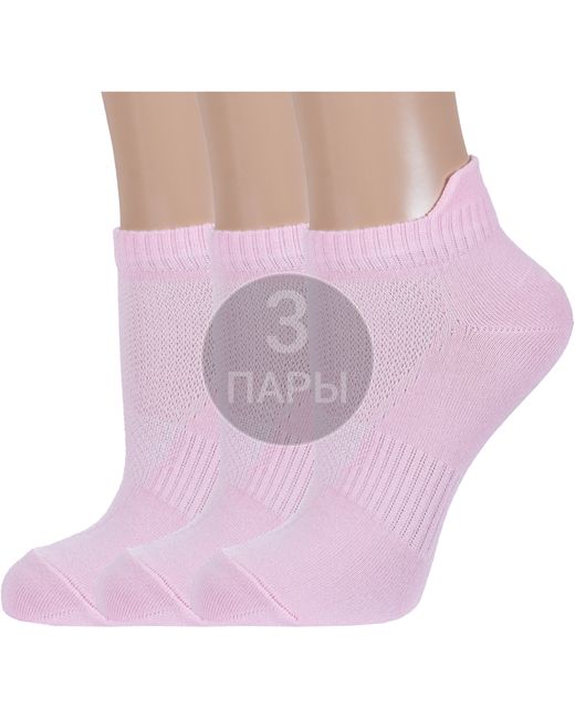 Борисоглебский трикотаж Комплект носков женских 3-6С807 розовых