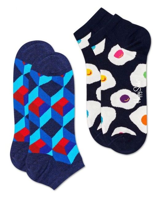 Happy Socks Комплект носков мужских синих