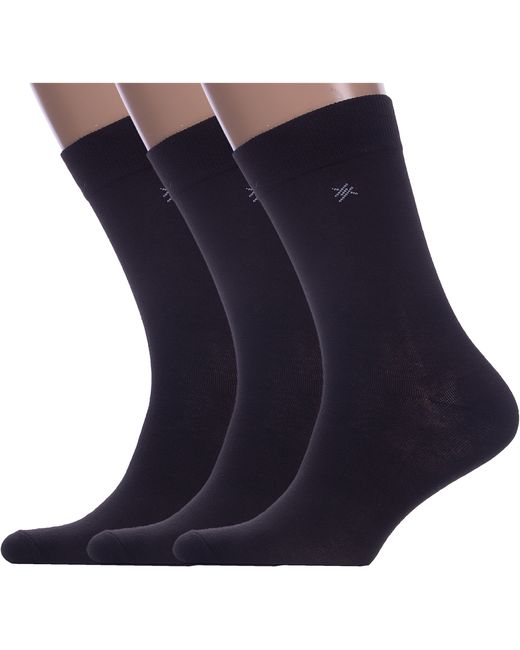 Hobby Line Комплект носков мужских 3-Нм061-01 черных 3 пары