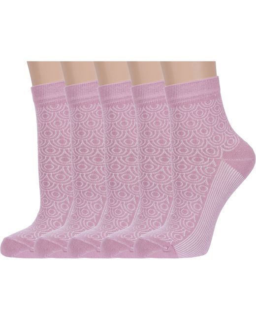 Борисоглебский трикотаж Комплект носков женских 5-6С238 розовых 5 пар