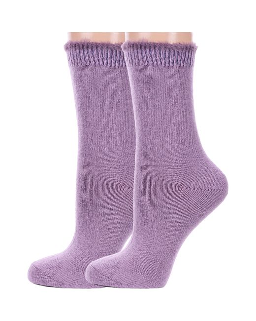Hobby Line Комплект носков женских 2-Нжпух7805-3 фиолетовых 2 пары