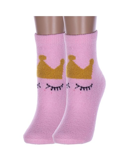 Hobby Line Комплект носков женских 2-Нжмп2206-01 розовых 2 пары
