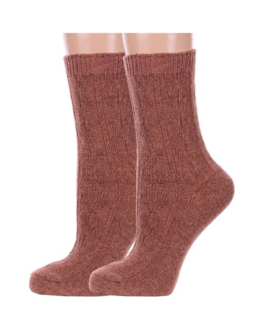 Hobby Line Комплект носков женских 2-Нжш33-09 коричневых 2 пары