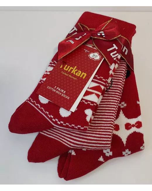 Turkan Комплект носков женских MY529 красных 36-41 3 пары