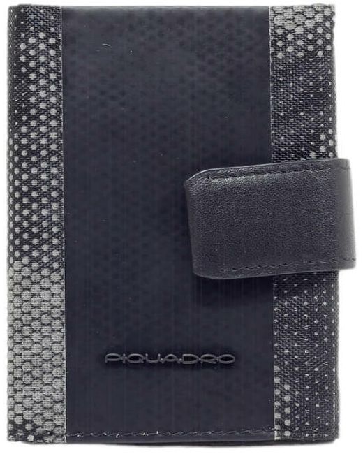 Piquadro Кошелек Pocket trifold wallet with rear money pocket черный