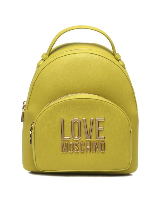 Love Moschino Рюкзак желто-зеленый 27х15х24 см