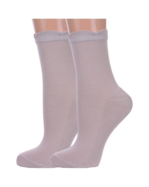 Lorenzline Комплект носков женских 2-Б8 серых 2 пары