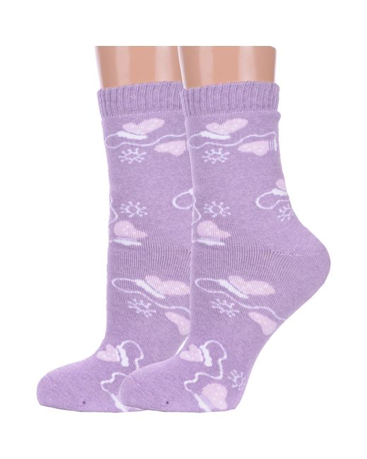 Брестский чулочный комбинат Комплект носков женских 2-15С1408 фиолетовых 2 пары