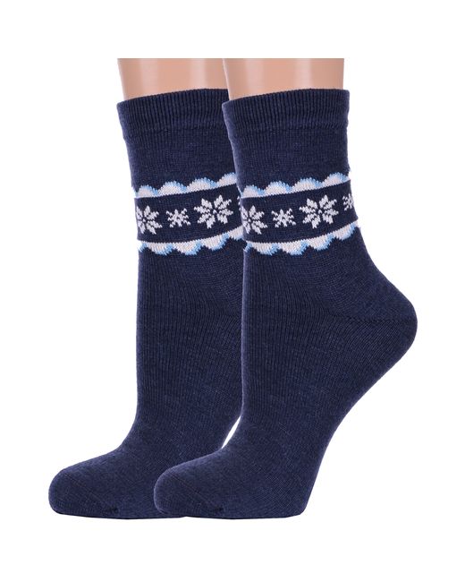 Lorenzline Комплект носков женских 2-В27 синих 2 пары