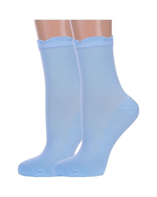 Lorenzline Комплект носков женских 2-Б8 голубых 2 пары