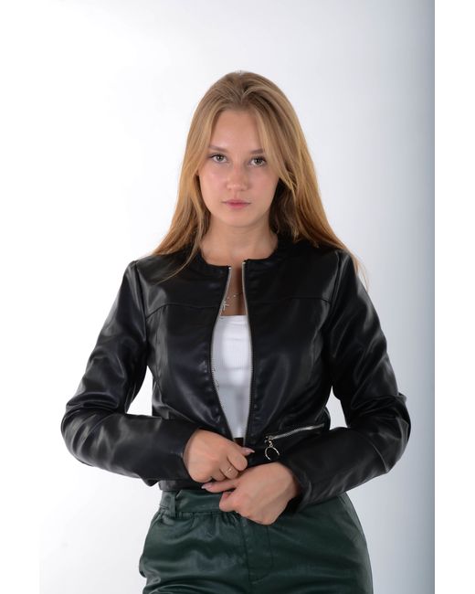 Каляев Кожаная куртка 67926 черная