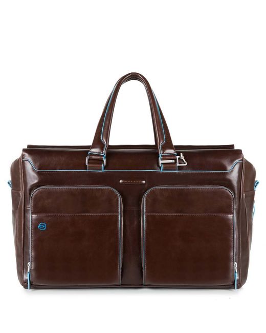 Piquadro Дорожная сумка Blue Square brown 29 x 215 47 см