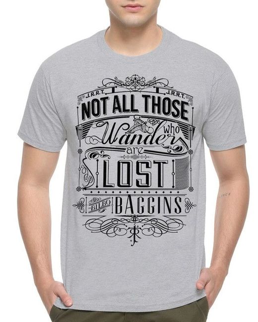 Dream Shirts Футболка Властелин Колец The Lord Of Rings Серая L