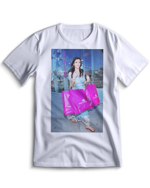 Top T-shirt Футболка Ким Кардашьян Kim Kardashian 0192 белая S