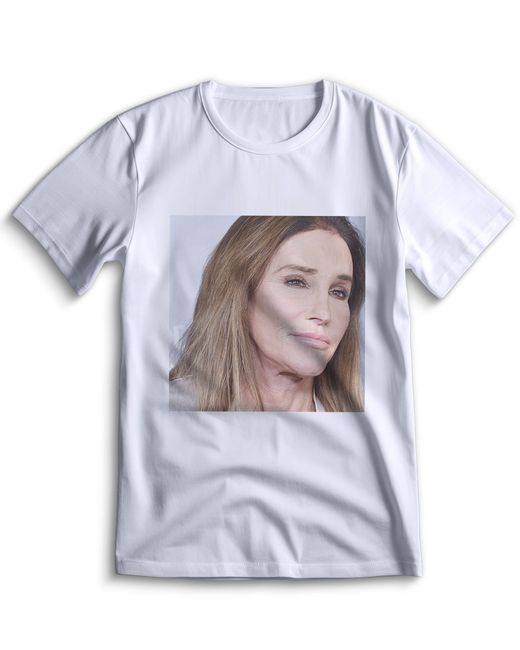 Top T-shirt Футболка Кейтлин Дженнер Caitlyn Jenner 0035 белая XL