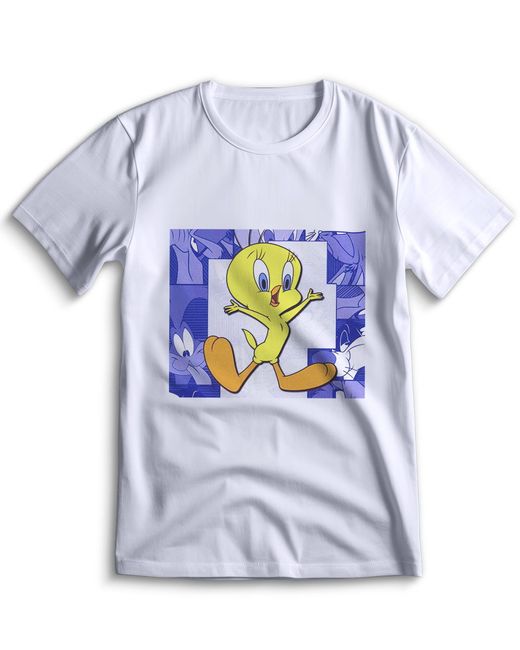 Top T-shirt Футболка Веселые Мелодии looney tunes 0034 белая XL
