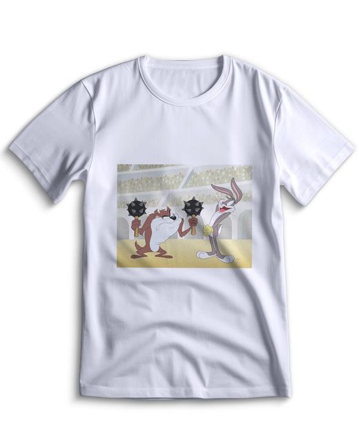 Top T-shirt Футболка Веселые Мелодии looney tunes 0061 белая M