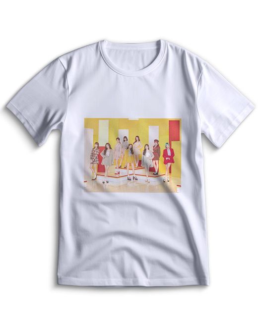 Top T-shirt Футболка Twice Твайс кейпоп k-pop 0062 белая M