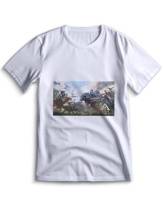 Top T-shirt Футболка Арк Ark Survival Evolved 0067 белая XL