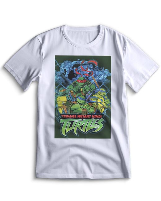 Top T-shirt Футболка черепашки ниндзя 1996 0021 белая XS