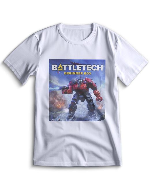 Top T-shirt Футболка Баттлтек BattleTech 0044 белая M