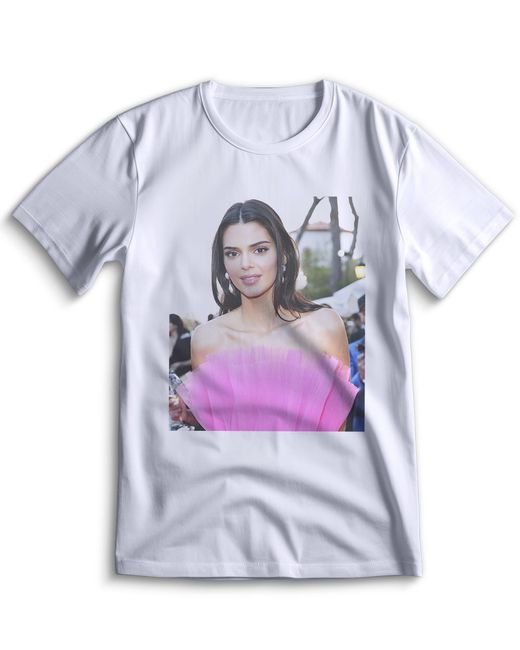 Top T-shirt Футболка Кендалл Дженнер Kendall Jenner 0042 белая XS