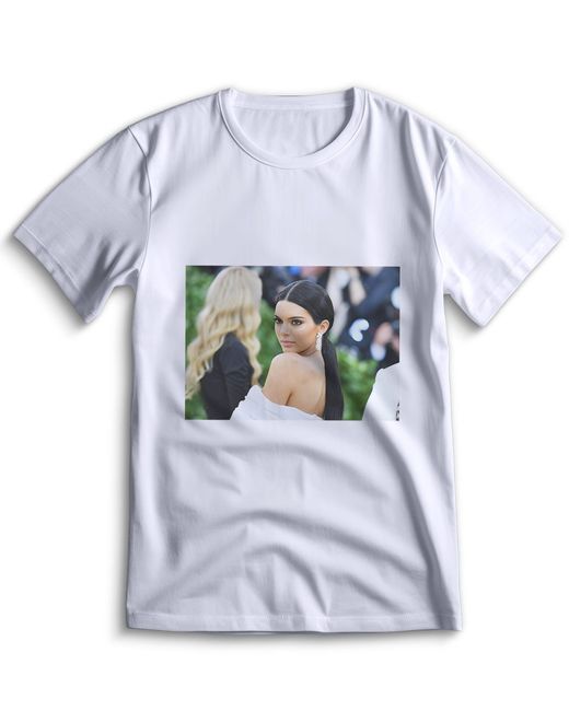 Top T-shirt Футболка Кендалл Дженнер Kendall Jenner 0088 белая XS