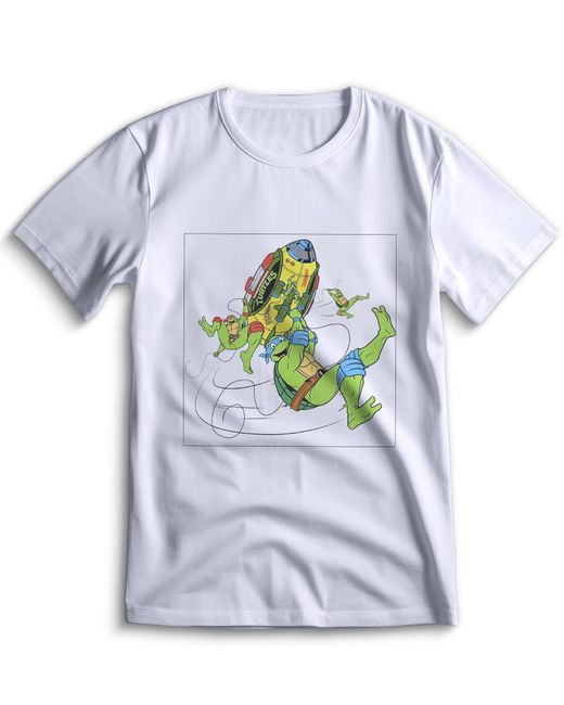 Top T-shirt Футболка черепашки ниндзя 1996 0053 белая S