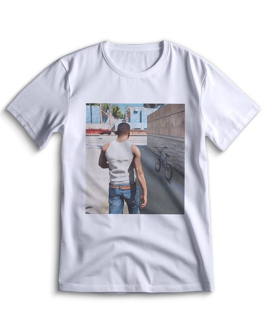 Top T-shirt Футболка ГТА Сан Андреас GTA San Andreas 0023 белая L