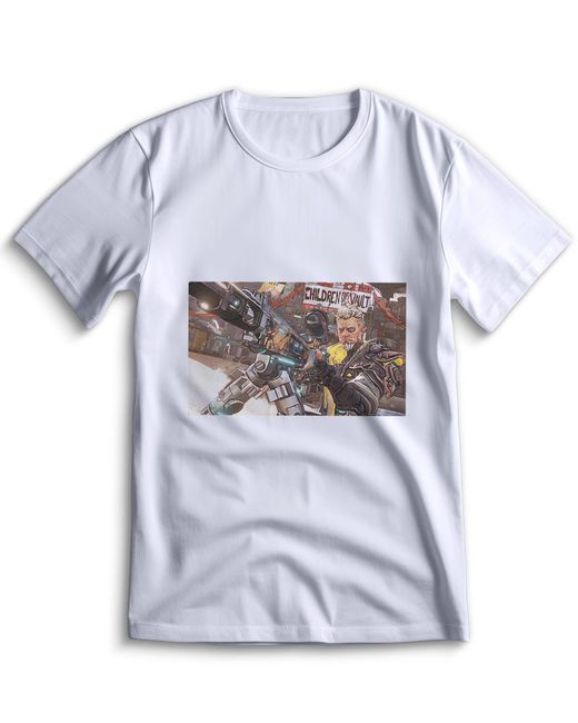 Top T-shirt Футболка Бордерлендс Borderlands 0084 белая XXS