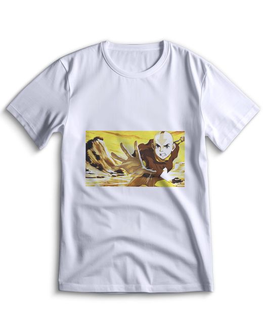 Top T-shirt Футболка Аватар Аанг 0032 белая XL
