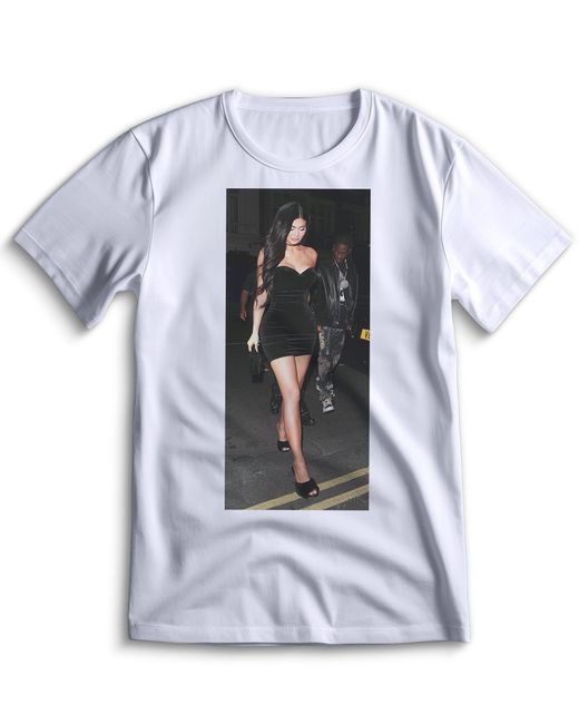 Top T-shirt Футболка Кайли Дженнер Kylie Jenner 0027 белая 3XS