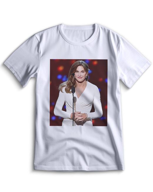 Top T-shirt Футболка Кейтлин Дженнер Caitlyn Jenner 0080 белая L