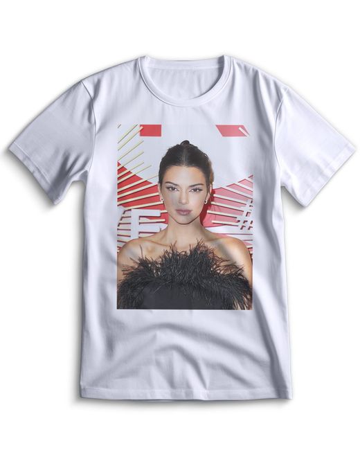 Top T-shirt Футболка Кендалл Дженнер Kendall Jenner 0066 белая S