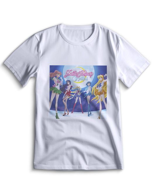Top T-shirt Футболка Сейлорр Мун Кристал Sailor Moon Crystal 0130 белая M