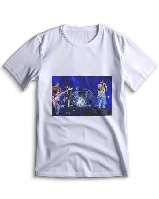 Top T-shirt Футболка Red Hot Chilli Peppers 0016 белая 3XS